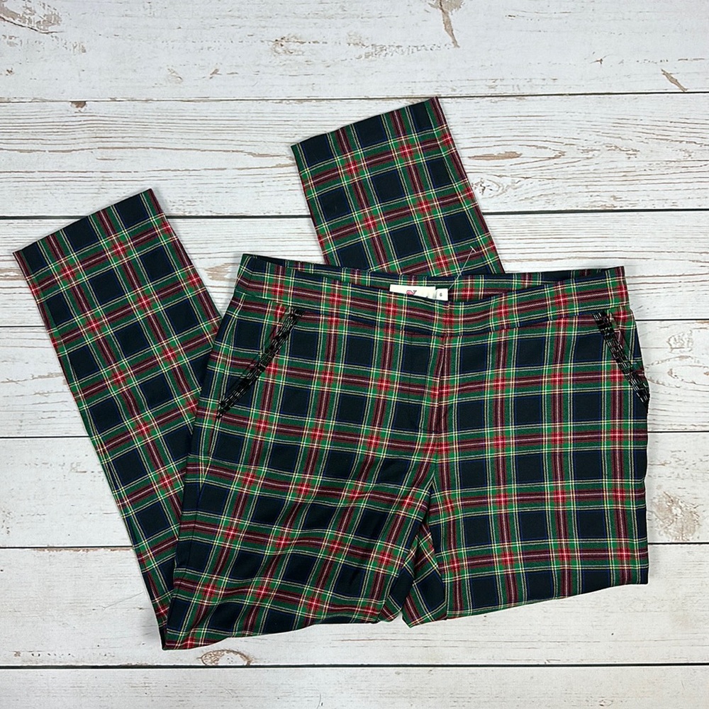 NWOT Vineyard Vines Wool Blend Tartan Pants, Sz 6
